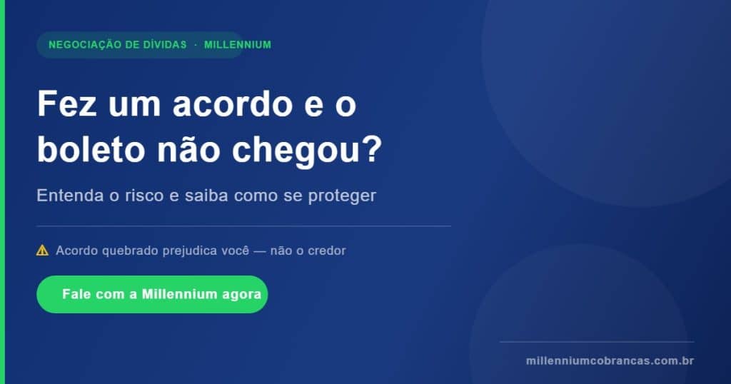 Pessoa preocupada aguardando boleto do acordo para limpar o nome - Millennium Cobranças