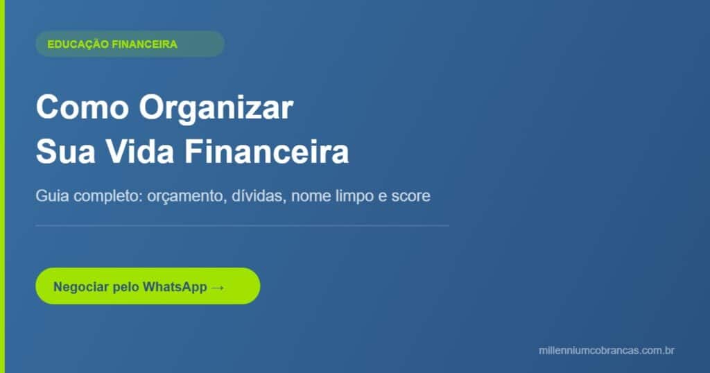 Como organizar sua vida financeira — Millennium Cobranças