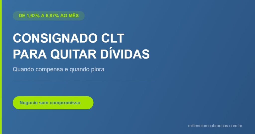 Consignado CLT para quitar dívidas — Millennium Cobranças
