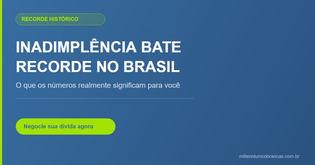 inadimplência no brasil — Millennium Cobranças